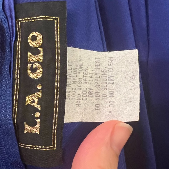 Vintage L.A. GLO 💙 NWT- Blue Sequin Mini Dress - Picture 11 of 13